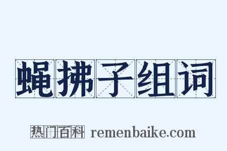 蝇拂子组词是什么意思的图片